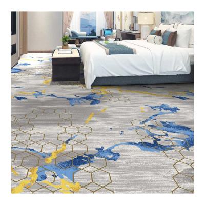 China Anti-slip Modern 3D Pattern Digital 80% Wool And 20% Nylon Handmade Carpet For Hotel Guest Room Banquet Lobby for sale