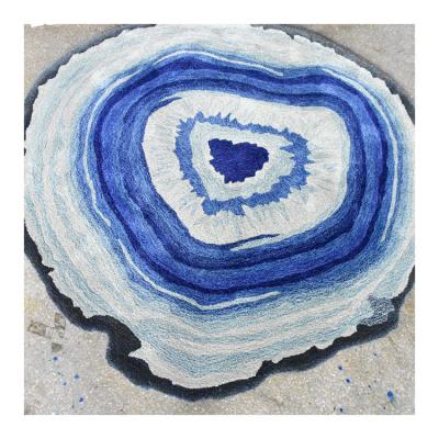 China Eco-friendly.anti-slip.water-proof Handtufted Gradient Color Circle Round Blanket Room Rug/Pattern Rug For Home Or Hotel for sale