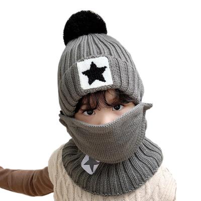 China JOINT JOINT Winter Hat Children's Woolen Scarf Knitted Ball Hat Knitted Woolen Ball Hat for sale