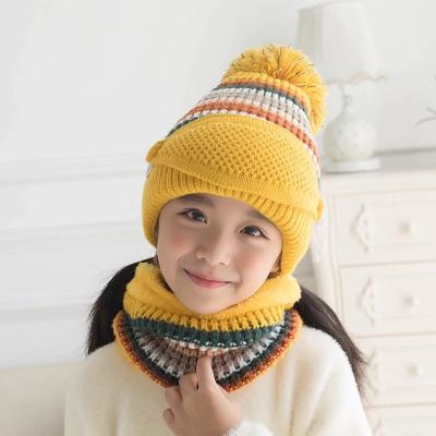 China New Winter Popular Children's Scarf Hat Thickened Knitting Set COMMON for sale