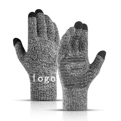 China Custom Men's Reflective Winter Touch Logo Touch Screen Bike Riding Touch Screen Stripe Touchscreen Safety Working Gloves for sale