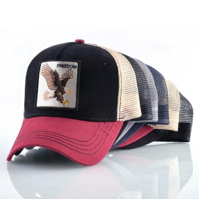 China Fashion Baseball Cap Trucker Truck Driver Goras Hat Style Animal Embroidered Net Hat Can Be Customized Logo for sale