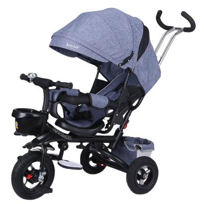 China Hand Push Baby Bike Three Wheeled Trolley Two Baby Stroller Luxury for sale