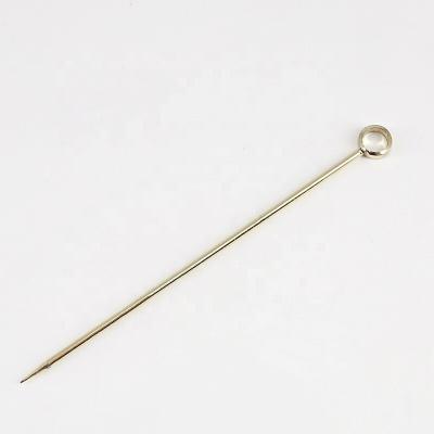 China Sustainable Food Grade Metal Stainless Steel Fruit Picks Needle Cocktail Picks Bar Tools for sale