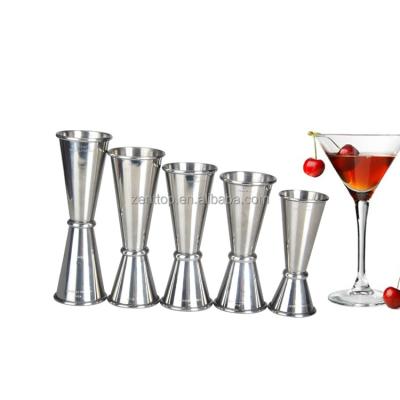 China Japanese Style Cocktail Jigger, 18/8 Stainless Steel 30/60ml 25/50ml Double Viable Bar for sale