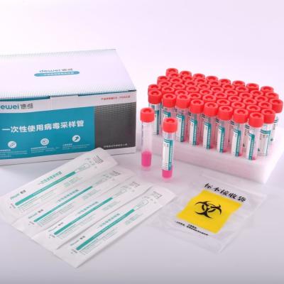 China Flocked Swab VTM MTM Nasal Swab Preservation Kit Virus Transport Medium for sale