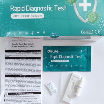 China Qualitative Detection Syphilis Rapid Test Kit For Whole Blood Serum Plasma for sale