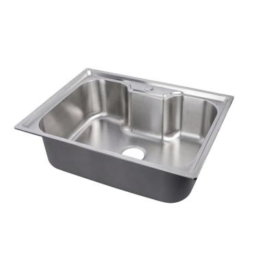 China Without Faucet JDOOR Hot Sale High Quality Silver 304 Steel Brushed 24in Single Bowl Undermounted Kitchen Sink for sale