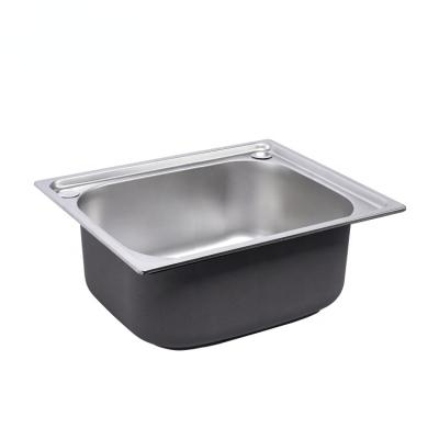 China 304 Stainless Steel Undermount Single Farmhouse Strainer Drain Faucet JDOOR Rectangular Bowlless Kitchen Sink for sale