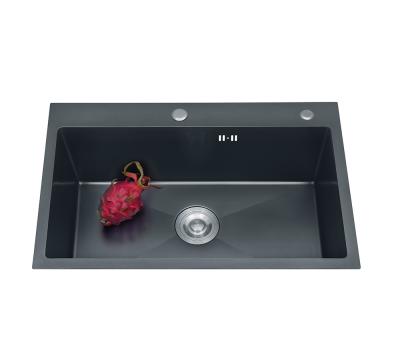 China Best Selling Faucet JDOOR Black 201 Stainless Steel Without 304 Brushed Single Bowl Ceramic Kitchen Sink for sale