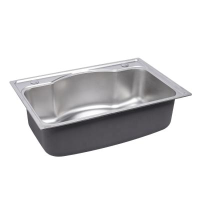 China Without Faucet Popular Design Artificial Kitchen Stainless Steel Bowl Corner Portable Single Kitchen Sink for sale