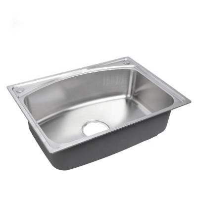 China Without Faucet JDOOR 304 Stainless Steel Hot Selling High Quality Silver Brushed Single Bowl Undermounted Kitchen Sink for sale