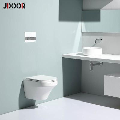 China JDOOR High Quality Cistern Sanitary Ware Concealed Two Piece Toilet Floating Wall Hung Toilet Wall Hanging Toilet for sale