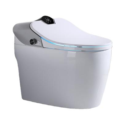 China Cistern Toilet Bathroom Ware Sanitary Ceramic One Piece Toilet Automatic Flush Intelligent Smart Toilet for sale