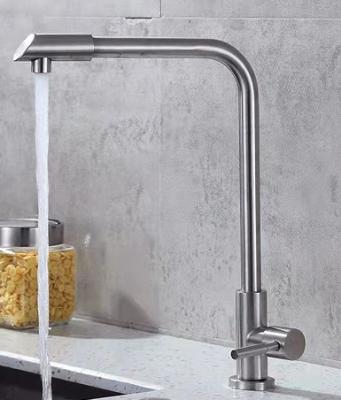 China JDOOR 304SUS Hole Hot And Cold Water Mixer Tap Modern Single Handle Kitchen Single Water Tap Faucet for sale