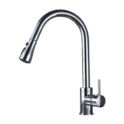 China Hot Selling Contemporary 304 Flexible Multifunction SUS Kitchen Faucet Water Mixer Pull Out Sprayer Kitchen Faucet Faucet for sale