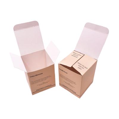 China Recycled Materials Paper Custom Popular Kraft Paper Auto-lock Bottom Boxes Gift Wrap Vanity Box For Cosmetic for sale