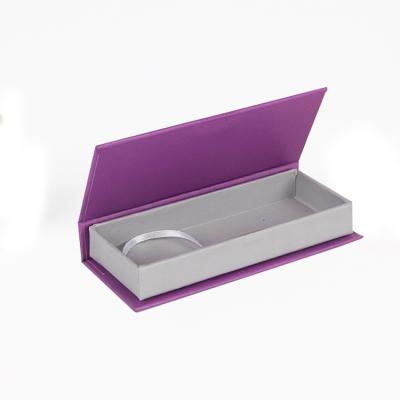 China Purple Magnetic Eyelash Extension Square Box Recycled Materials Color Eyelash Packaging Custom Packaging Box With Logo for sale