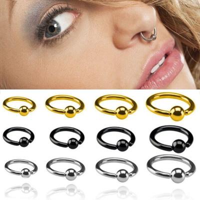 China Heart Sex Nose Ring With Shinny Gems Simple Design Gold Plated Simple Stainless Steel Piercing Nose Ring Hoop Diamond Round Nose Ring No for sale