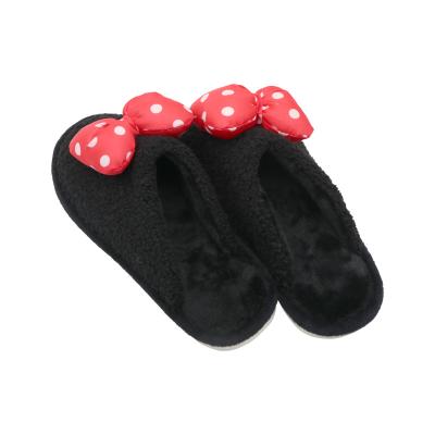 China Breathable Factory Price Ribbon Comfortable Winter Lovely Fur Slipper Cartoon Home Indoor Plush Warm Slippers for Kids Girls and Boys for sale