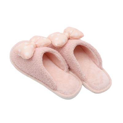 China Breathable HOT Selling Ribbon comfortable winter lovely fur slipper HOME with Customized Size Fashion Trend Anti-slip Children Slippers for sale