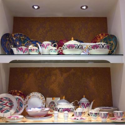 China Stocked In-Gloss Hand Paint Bone China Dinner Set Porcelain Dinnerware Sets for sale