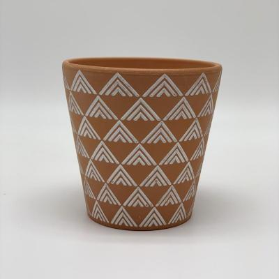 China Hot Cheap Wholesale Price CLASSIC Saling Clay Flower Pots With Hand-Paited for sale