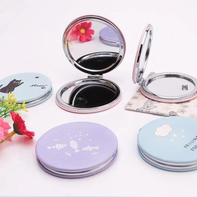 China Cosmetic Handheld Makeup Magnifying Mini Mirror With Handle Hand Held Vanity Mirror Custom Made for sale