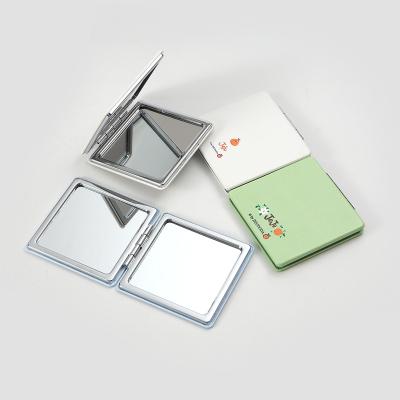 China Travel Makeup Magnifying Magnifying Mirror Round Square Rectangle Shape Mini Folding Pocket Mirror for sale