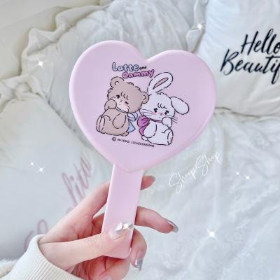 China Custom Cosmetic Makeup Vanity Label Square Magnifying Plastic Compact Mirror Travel Small Logo Hand Held Private Mirror for sale