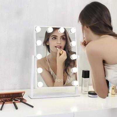 China Dimmable Lighted Table Top Led Vanity Makeup Hollywood Mirror With Tall Hollywood Light Mirror for sale