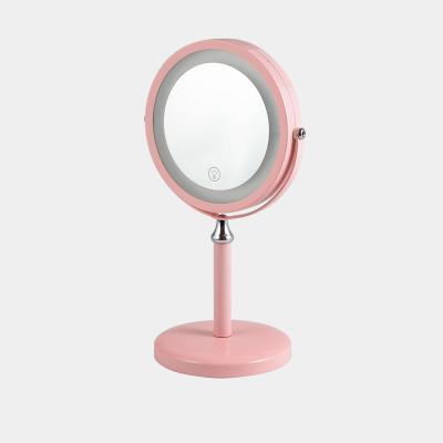 China RTS Magnifying High Transparent 120 Degree Adjustable Stand Cosmetic Makeup Led Mirror for sale