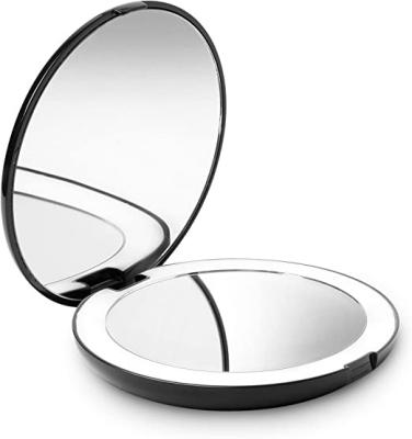 China Custom Magnifying Led Round Make Up Mirror Vanity Led Makeup Mirror Makeup Mirror With Led Light for sale