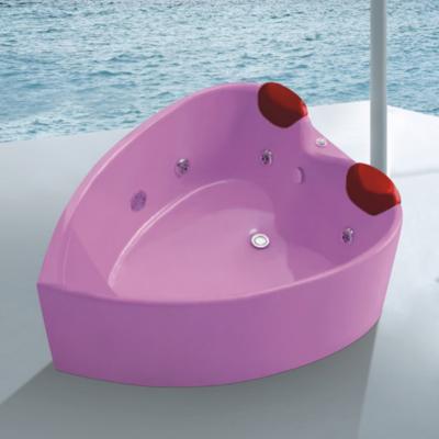 China Love Ware Romantic Heart Shaped Bathtub Double Freestanding China Red Color Massage Sanitary Jacuzi For Hotel for sale