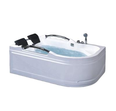 China white arcylic bath tub skirt (left skirt) supplier factory double side double side whirlpool bath tub with massage jet indoor bathtub AHG-056 for sale