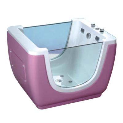 China Freestanding Pink Colorful Hospital Baby Tub Newborn Bathtub for sale