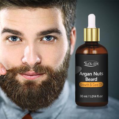 China Moisturize OEM Wholesale Beard Smoothing Morocco Argan Ginger Vitamin E Beard Care Nourishing Beard Growth Oil for sale