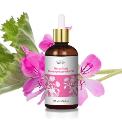 China Anti-Wrinkle Geranium Massage Essential Oil Muscle and Joint Pain Relief Natural Body Oil for Men and Women for sale