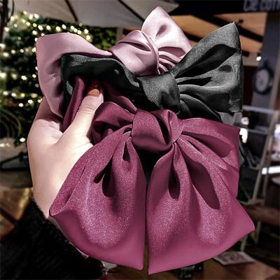 China 2021 new arrival fashion soft hair accessories Korean soft bows hair clips women girls large headband for sale