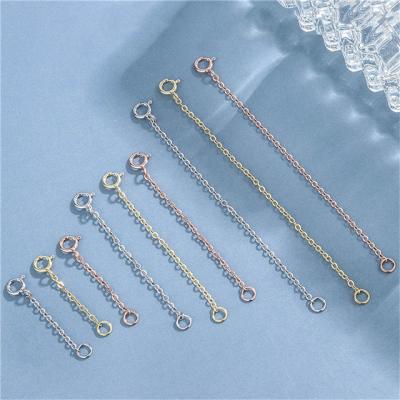 China S925 Sterling Silver S925 Sterling Silver DIY Lengthened Clavicle Chain Necklace Bracelet Extension Chain for sale