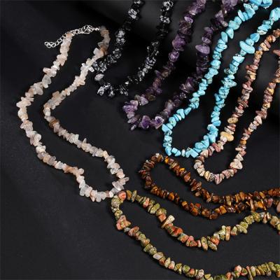 China FASHIONABLE Healing Natural Reiki Cone Stone Pendant Leather Chain Hexagonal Amethyst Opal Crystal Necklace for sale