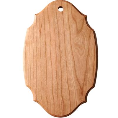 China Disposable Cherry Wood Cake Cutting Steak Western Panel Cutting Board Camping Solid Wood Cutting Board for sale