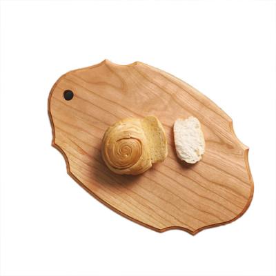 China Disposable Camping Wooden Cutting Board Cherry Cake Cutting Cutting Board Craft Solid Wood Cutting Board for sale