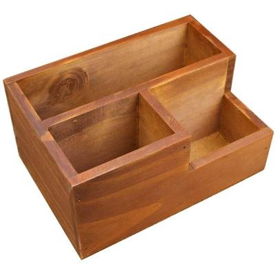 China Modern Stylish Wood Desk Organizer Wooden Pencil Holder Storage For Office for sale