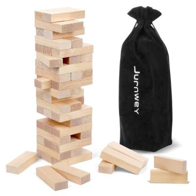 China Wholesales Family Toy Building Blocks Giant Tumbling Tower Original Color Wooden Stacking Toys Customer Size Accepted for sale