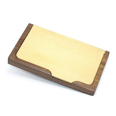 China Personality Wooden Woodworking Cardbox Credit Nature Cardcase Bamboo Business Card Holder for sale