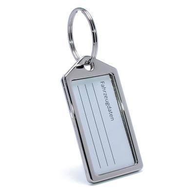 China Sales Promotion Key Ring Tag Multifunction Keychain Zinc Alloy Blank Luggage Tag Mirror Effect Logo Customizable Keyring Metal Luggage Tag for sale