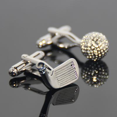 China Engrave Fashion Wholesale Personalized Sports Gents Golf Clubs Custom Cufflinks Love Business Popular Gift Luxury Sports Cufflink for sale