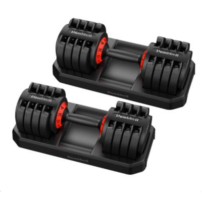 China Dumbbell Plated Direct Selling IN STOCK 16kg 90LB Fitness Equipment Gym Weights Set Adjustable Dumbbell Universal Dumbbell for sale