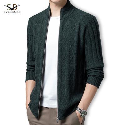 China Anti-wrinkle 100% Wool Outdoor Leisure Men's Sweaters Long Sleeve Cardigan for sale